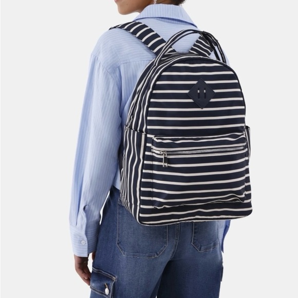 No Boundaries Navy Stripe Dome Backpack - Picture 8 of 8